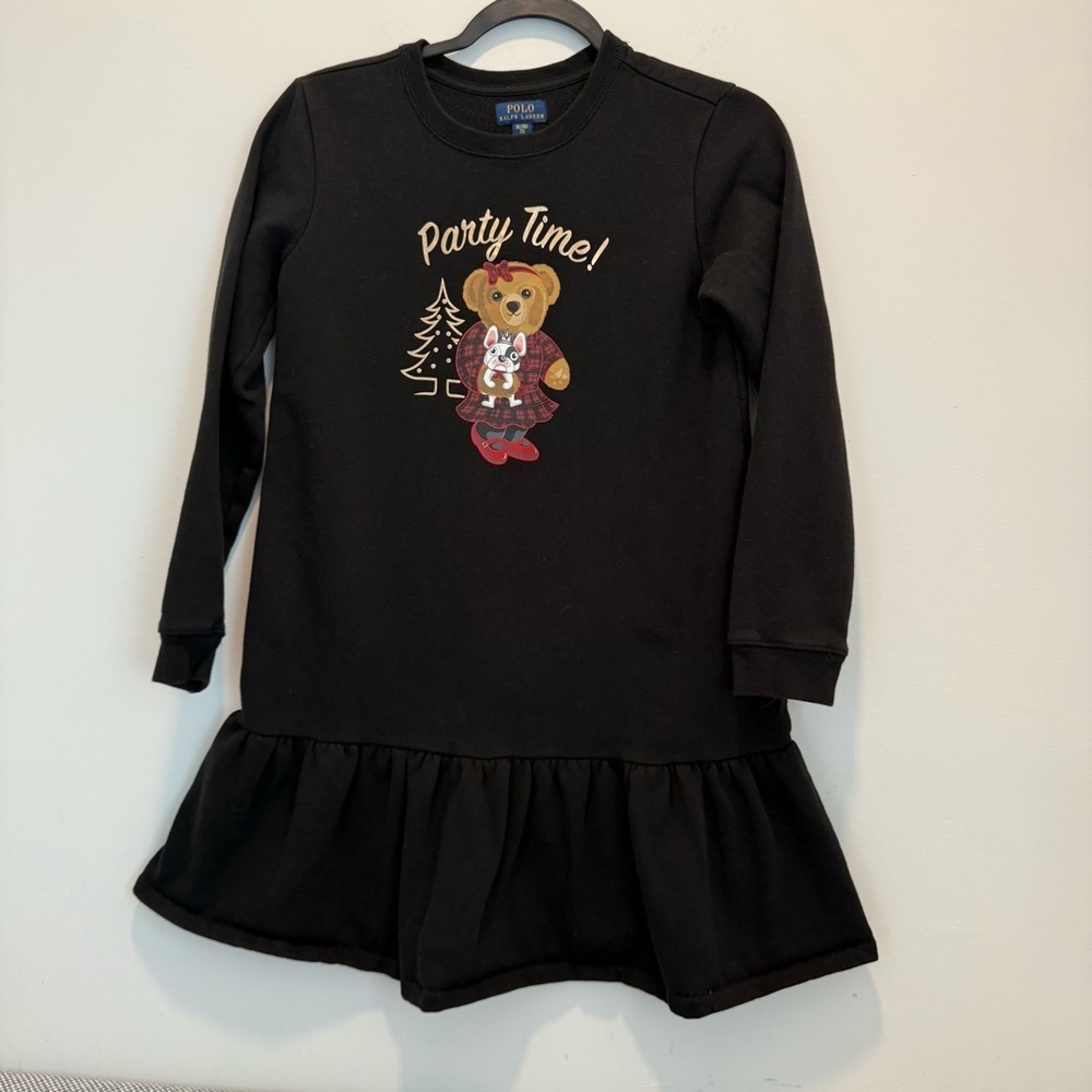 Polo Ralph Lauren Teddy Bear Party Time Dress Girl XL/16